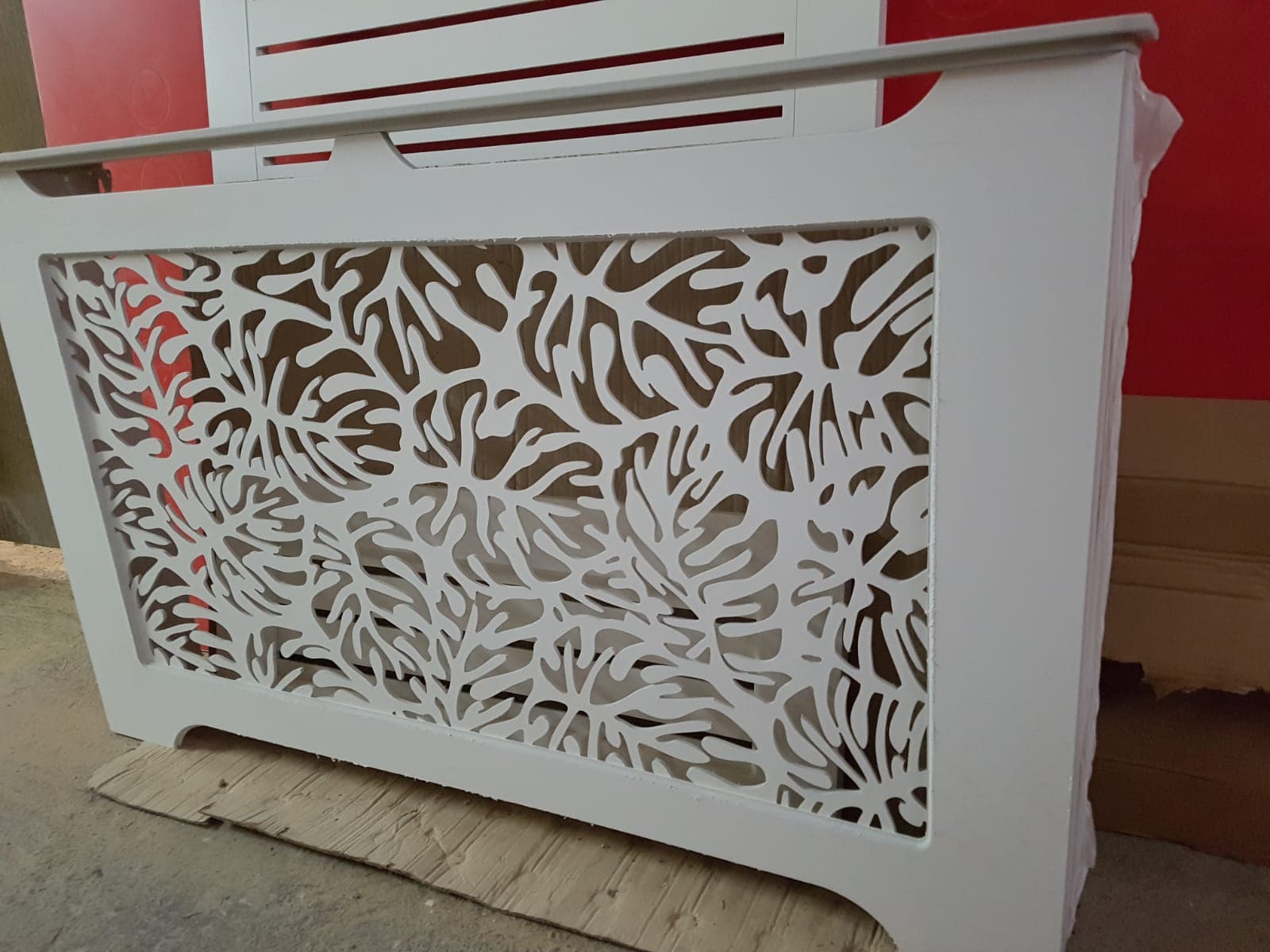 Masca de calorifer cu picior drept - Model Frunze Filedendron