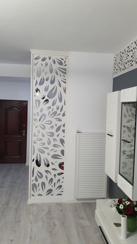 Paravan Decorativ/Despartitor cu rama adaugata - Model Floral