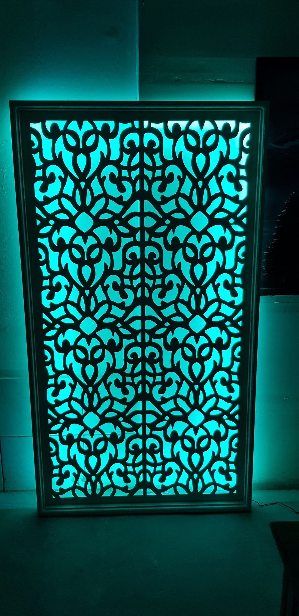 Paravan Decorativ/Despartitor Iluminat - Model Floral