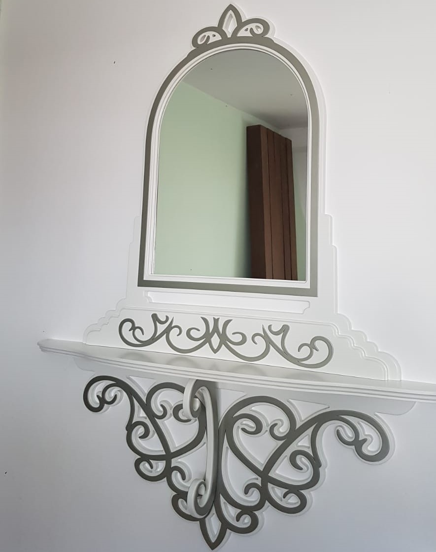 Set oglinda ornamentala si etajera - Elegance. LICHIDARE DE STOC