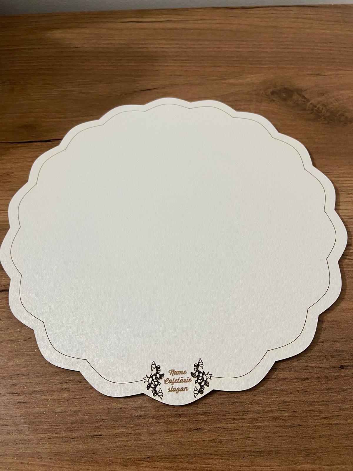 Suport tort, material HDF alb